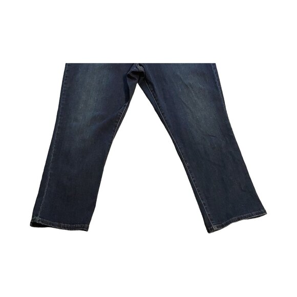 Lee Slimming Fit Cropped Jeans Women's Size 14 Medium Dark Wash Mid Rise Stretch - Picture 8 of 9